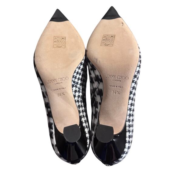 New Auth. Jimmy Choo Kix Leather Wool Kitten Heel Ankle Boots Size 36.5 - Picture 8 of 10